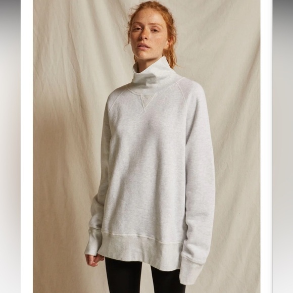 PERFECTWHITETEE faris cotton fleece oversized turtle neck - Picture 1 of 11